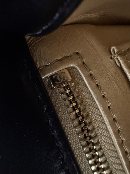 CHANEL 25K亮面淺金球 Mini CF20 Pearl Crush