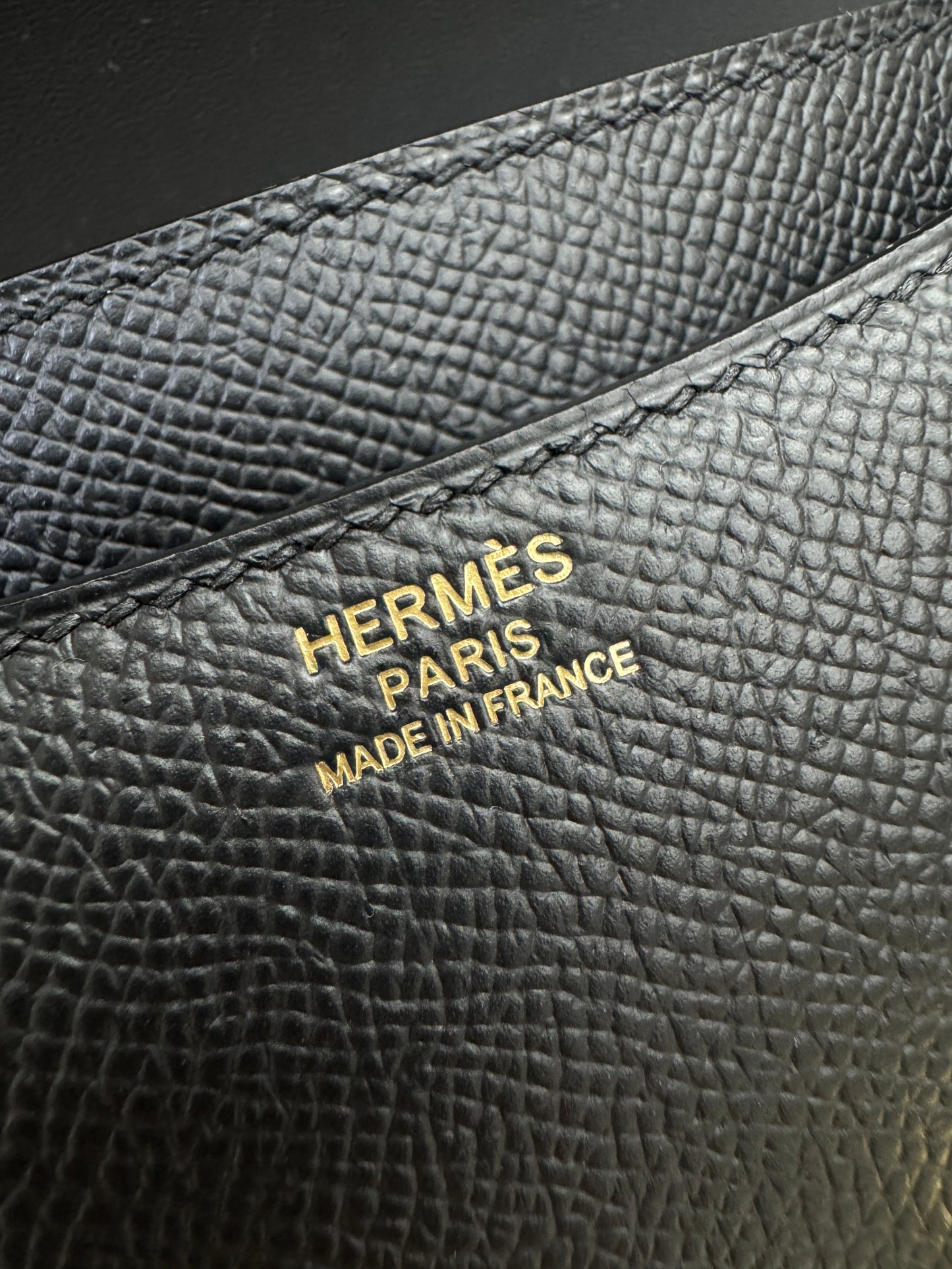 HERMES Mini Constance 黑金 Epsom Noir GHW 新鏡子版