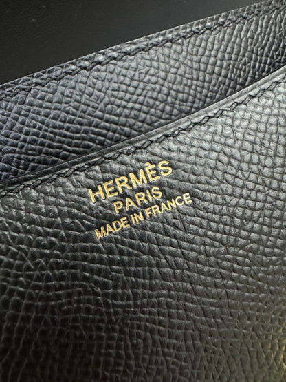 HERMES Mini Constance 黑金 Epsom Noir GHW 新鏡子版