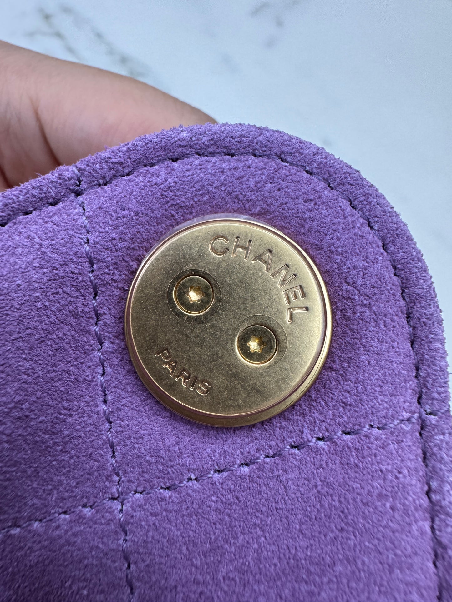 CHANEL Mini 25 Bag 紫色麂皮