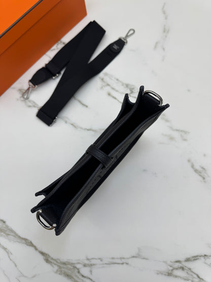 HERMES Evelyne23 黑銀 TC