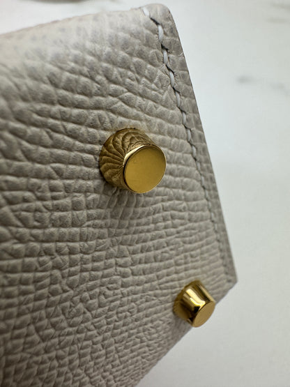 HERMES Mini Kelly II 奶昔白金扣 Epsom GHW