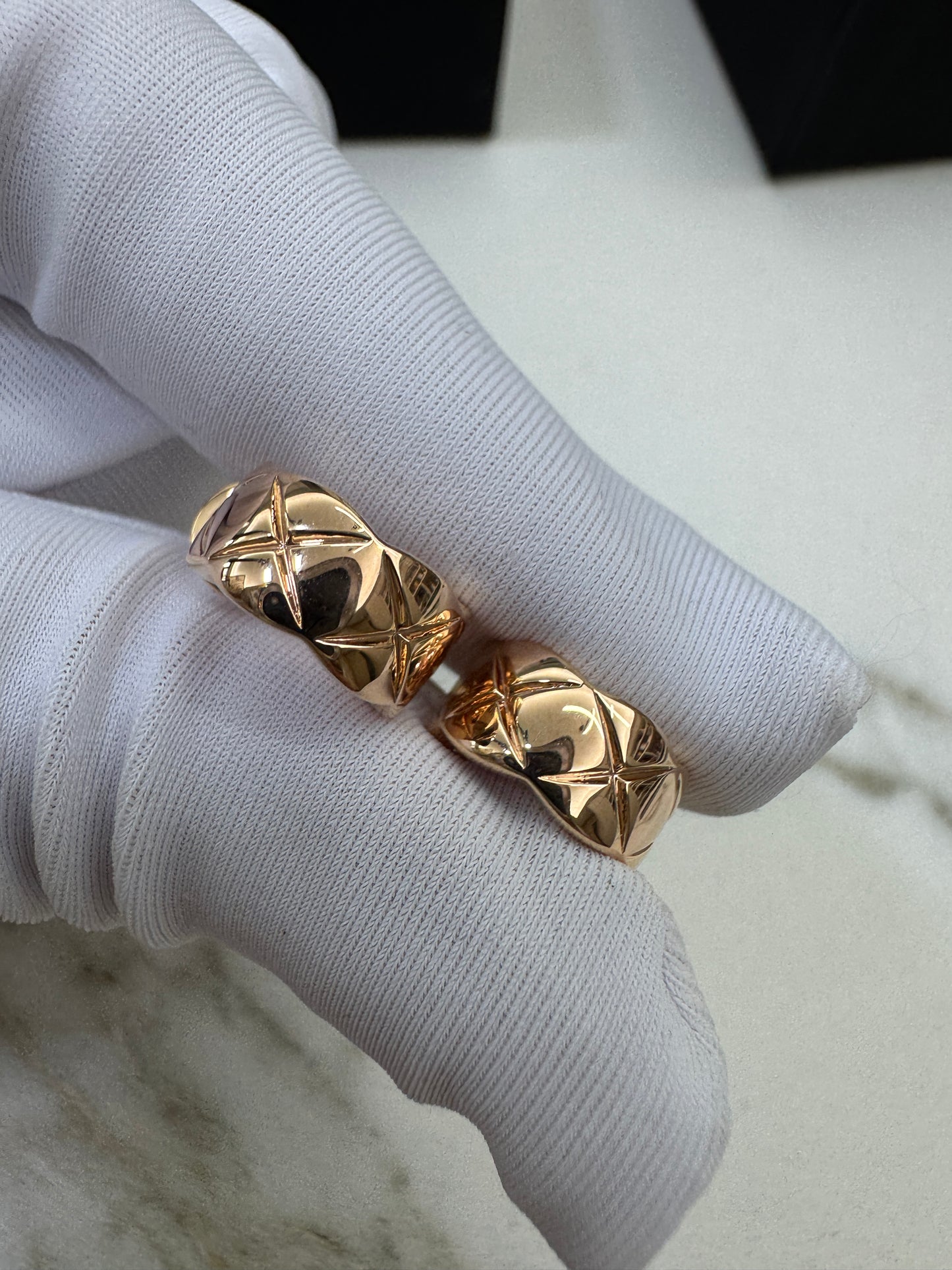 CHANEL Coco Crush 玫瑰金耳環