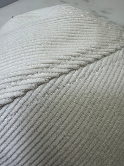 CELINE 凱旋門鴨舌帽 燈芯絨白色