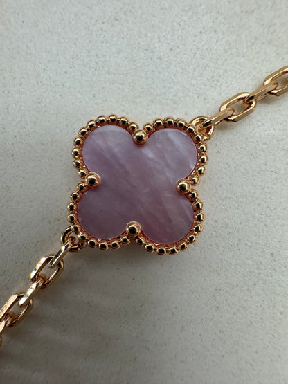 VCA Vintage Alhambra Bracelet 五花粉貝母玫瑰金手鏈 (VIC限定款）