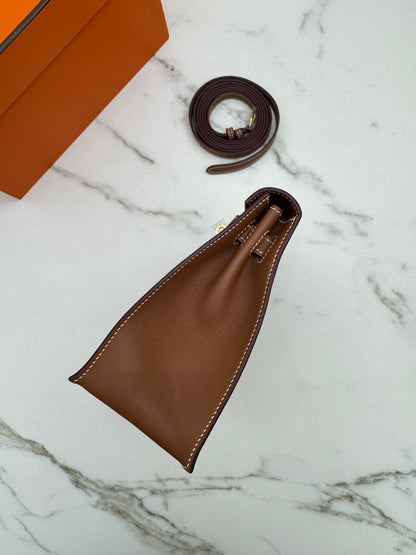 HERMES Kelly Danse 金棕色金扣 Swift Gold GHW