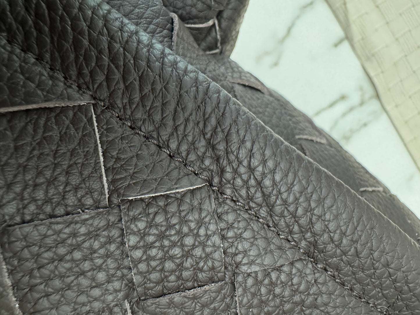 BV Intrecciato Backpack Grained Calfskin Fondant