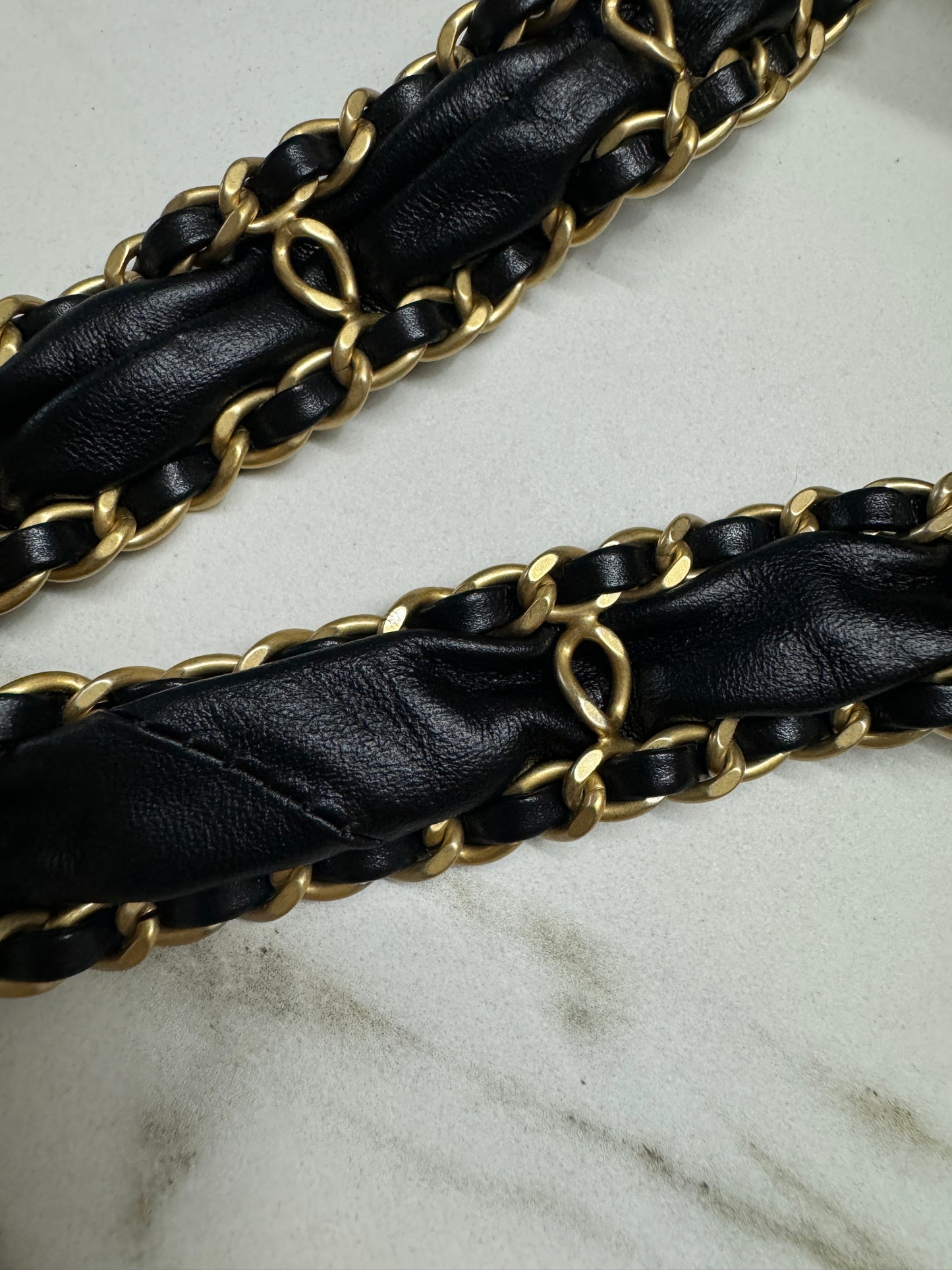 CHANEL 19系列 豆腐包 皺摺牛皮 黑色