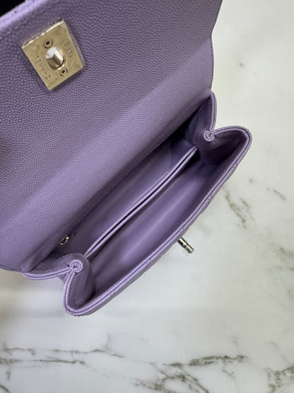 CHANEL Coco Handle 24P紫色 Small