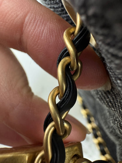 CHANEL Mini 25 Bag 黑牛仔26C