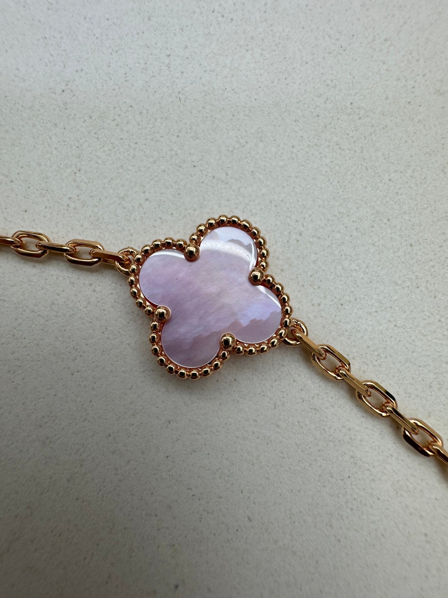VCA Vintage Alhambra Bracelet 五花粉貝母玫瑰金手鏈 (VIC限定款）