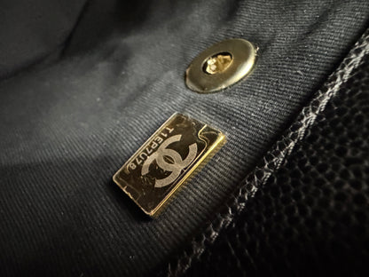 CHANEL 青蛙Duma 荔枝牛皮 Large