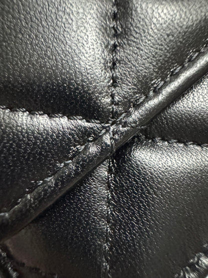 CHANEL woc 24A 琺瑯調節扣 羊皮 黑