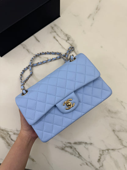 CHANEL CF23 Small 23P粉藍色