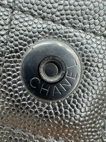CHANEL Mini 25 Bag 銀色荔枝皮銀扣 Silver Caviar Calfskin PHW