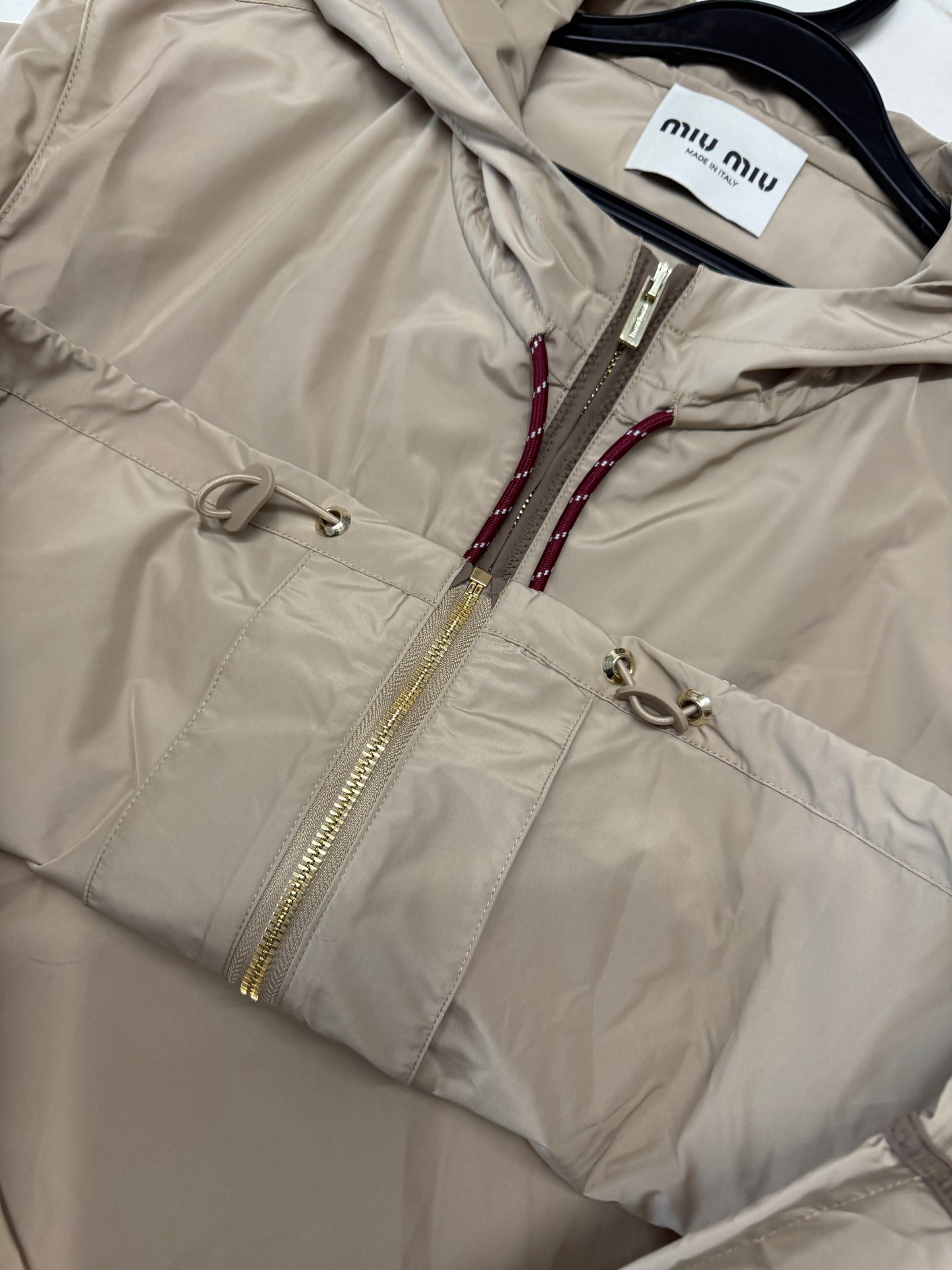 MIU MIU 淺卡其色短款風衣