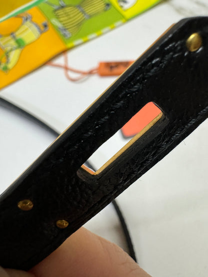 HERMES Kelly Elan 黑金 山羊皮 Mysore