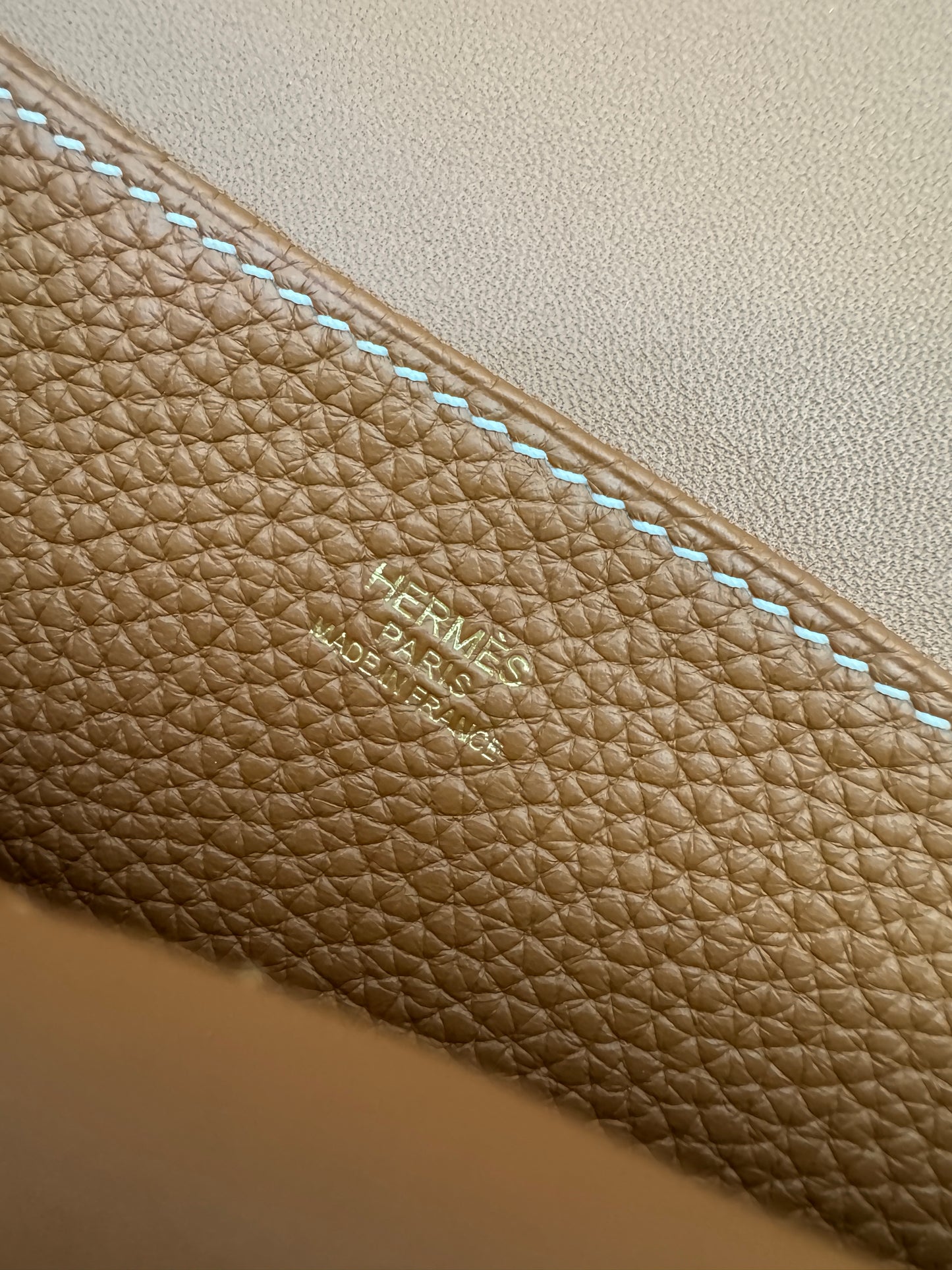HERMES Halzan 25 金棕色金扣 TC Gold GHW