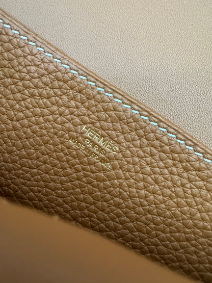 HERMES Halzan 25 金棕色金扣 TC Gold GHW