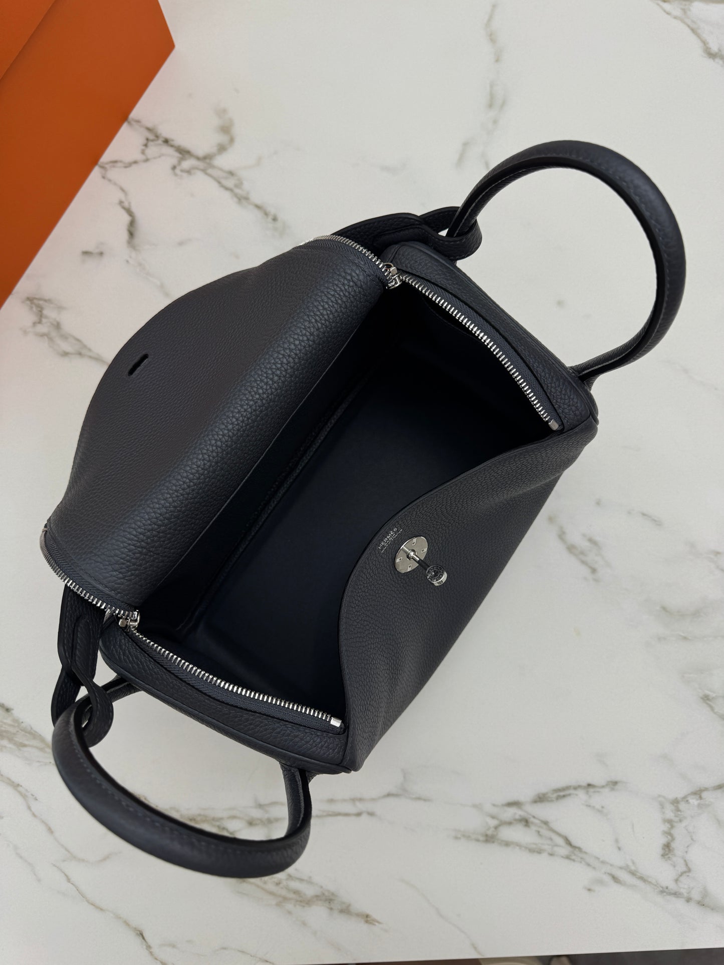 HERMES Lindy 30 石墨灰銀扣 TC 88 Graphite PHW