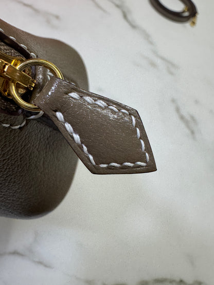 HERMES Mini Bolide 大象灰山羊皮 金扣