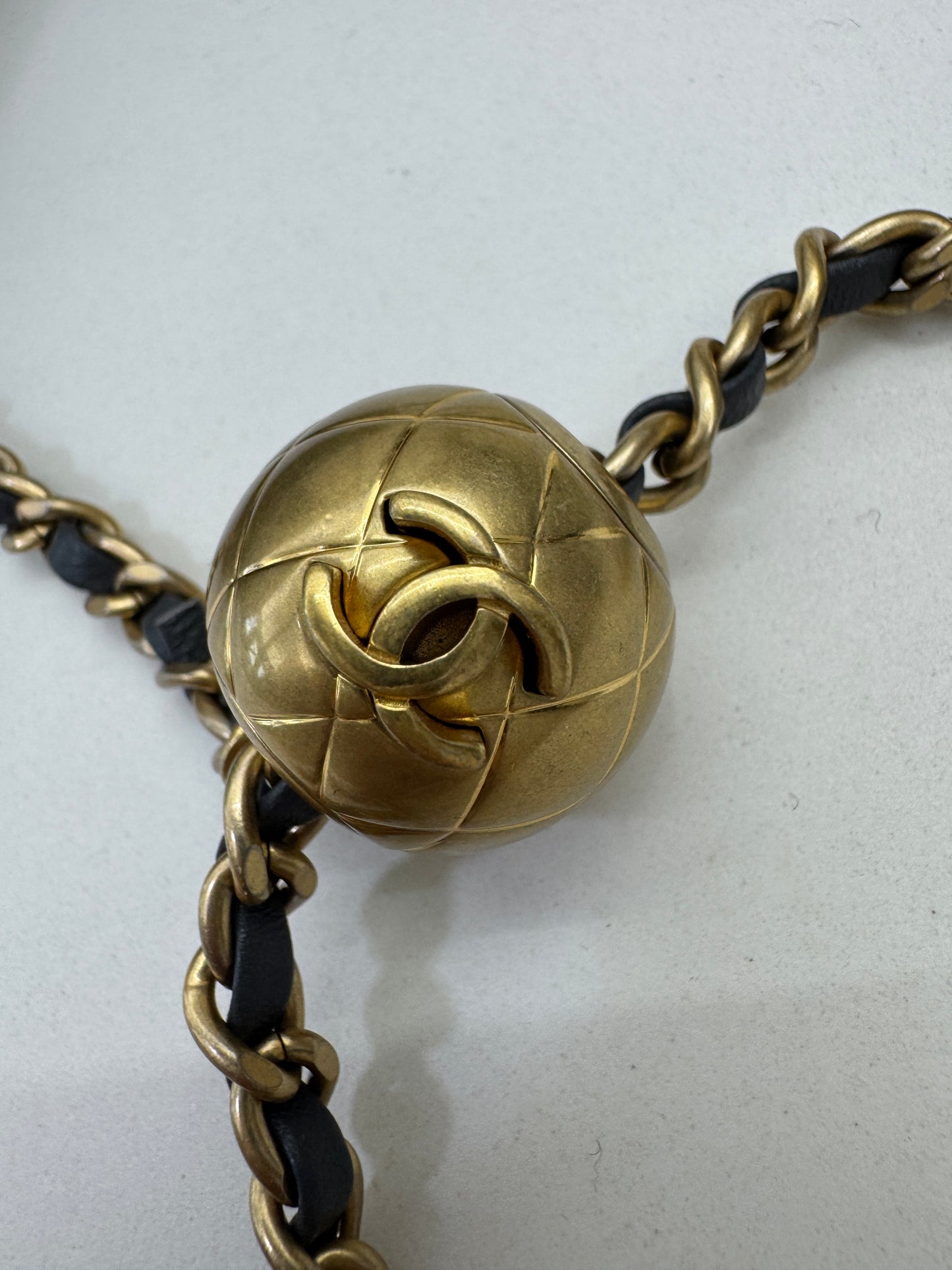 CHANEL 金球 Mini CF20 石墨灰 深灰羊皮