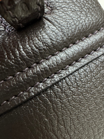 HERMES Mini Plume 一代 烏木色金扣 山羊皮 Ubene GHW Chevre Mysore