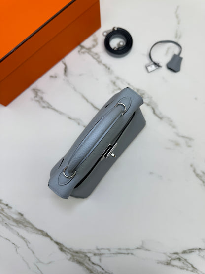 HERMES Kelly 25 Togo內縫 木偶灰銀扣 Gris Pantin PHW
