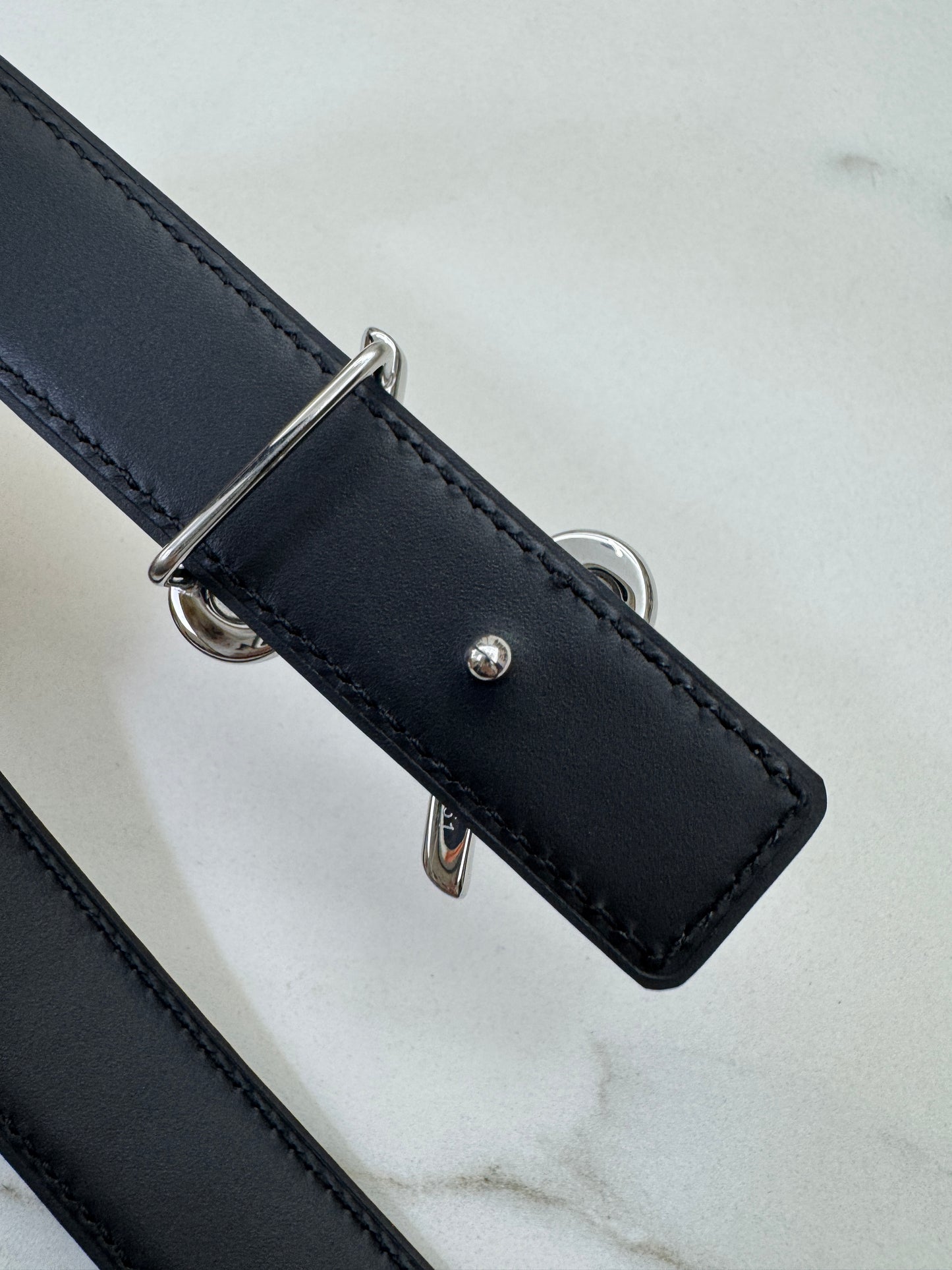 HERMES Cursives 皮帶 大象灰Epsom
