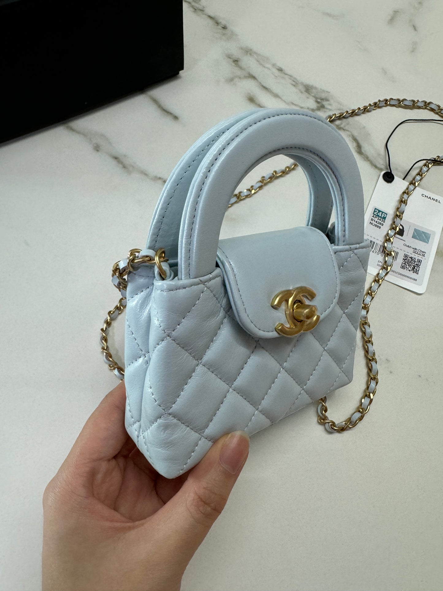 CHANEL Kelly Mini 霧霾藍