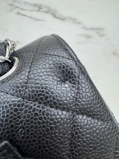 CHANEL CF25 Medium 黑銀牛