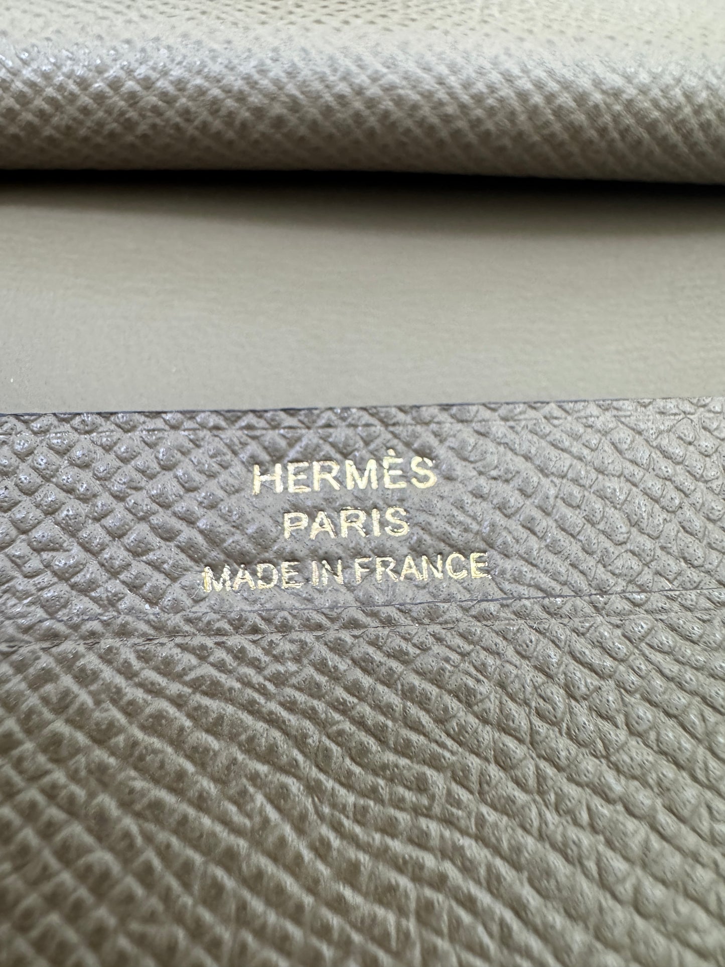 HERMES Bearn Mini Wallet 帶散紙位 大象灰金扣 Etoupe GHW