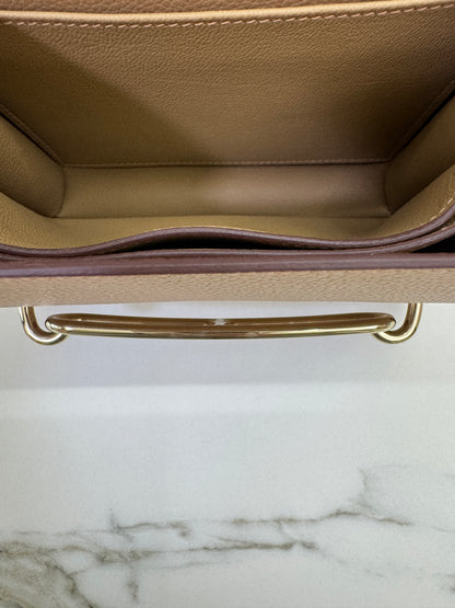 HERMES Roulis 19 奶茶色淺金扣 Chai Evercolor PBHW