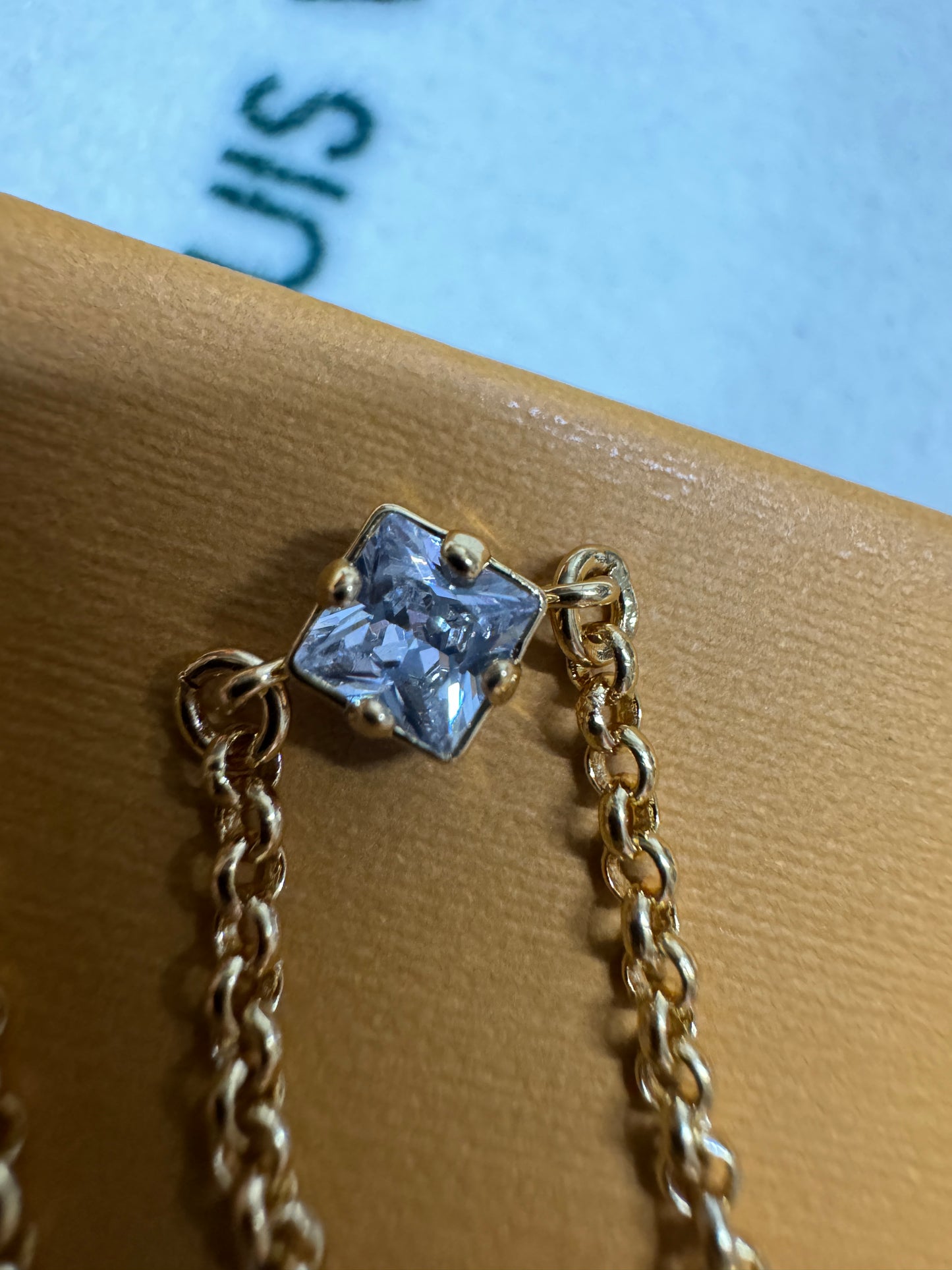 LV 三件套 金色水鑽戒指鏈