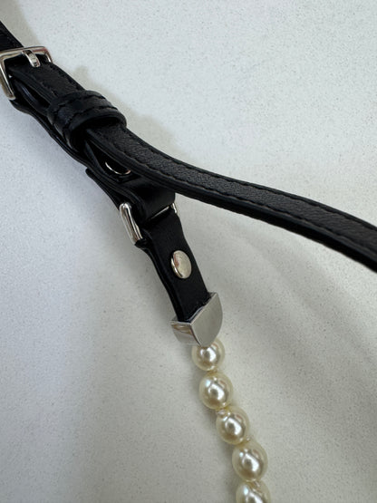 MIU MIU 珍珠皮帶項鏈 Choker