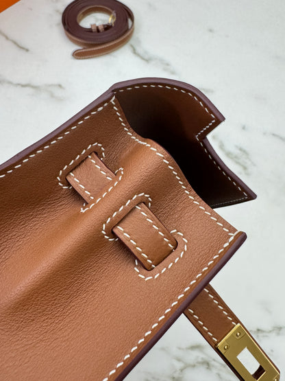 HERMES Kelly Danse 金棕色金扣 Swift Gold GHW
