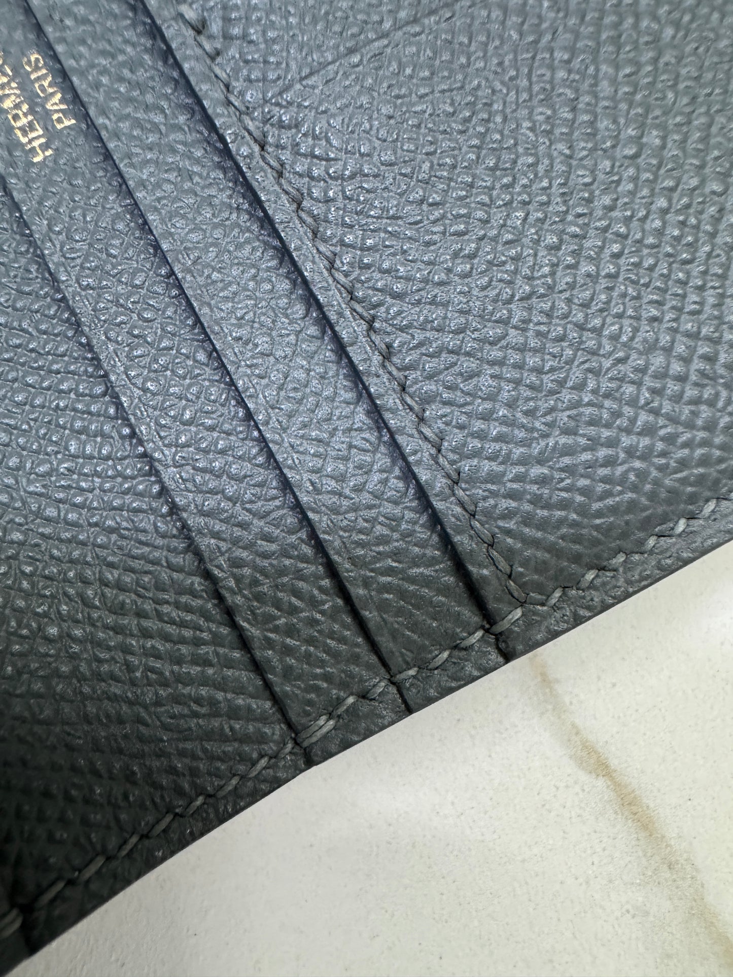 HERMES Bearn Wallet 短錢包 杏仁綠金扣