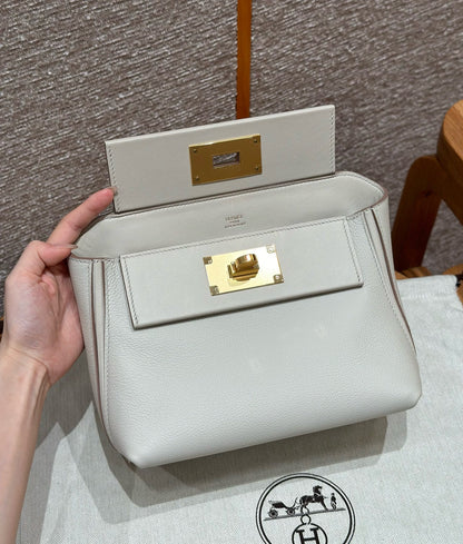HERMES 2424 冰川白金扣 evercolor