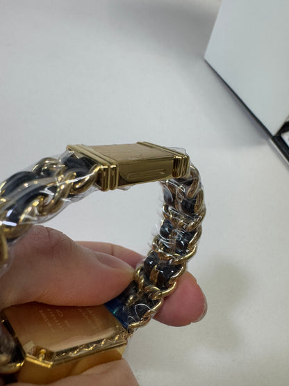 CHANEL Premier 小方糖黑金手錶