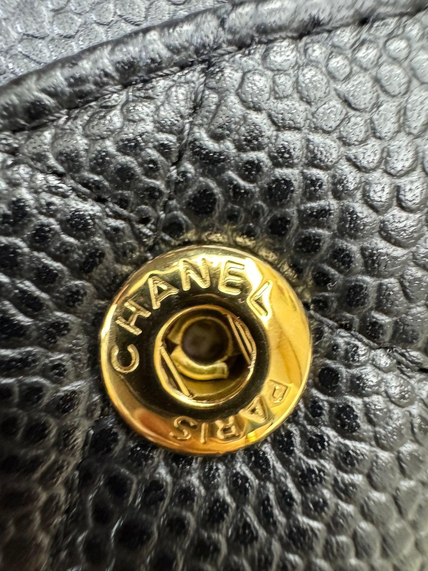 CHANEL CF25 Medium 黑金牛 Black Calfskin GHW