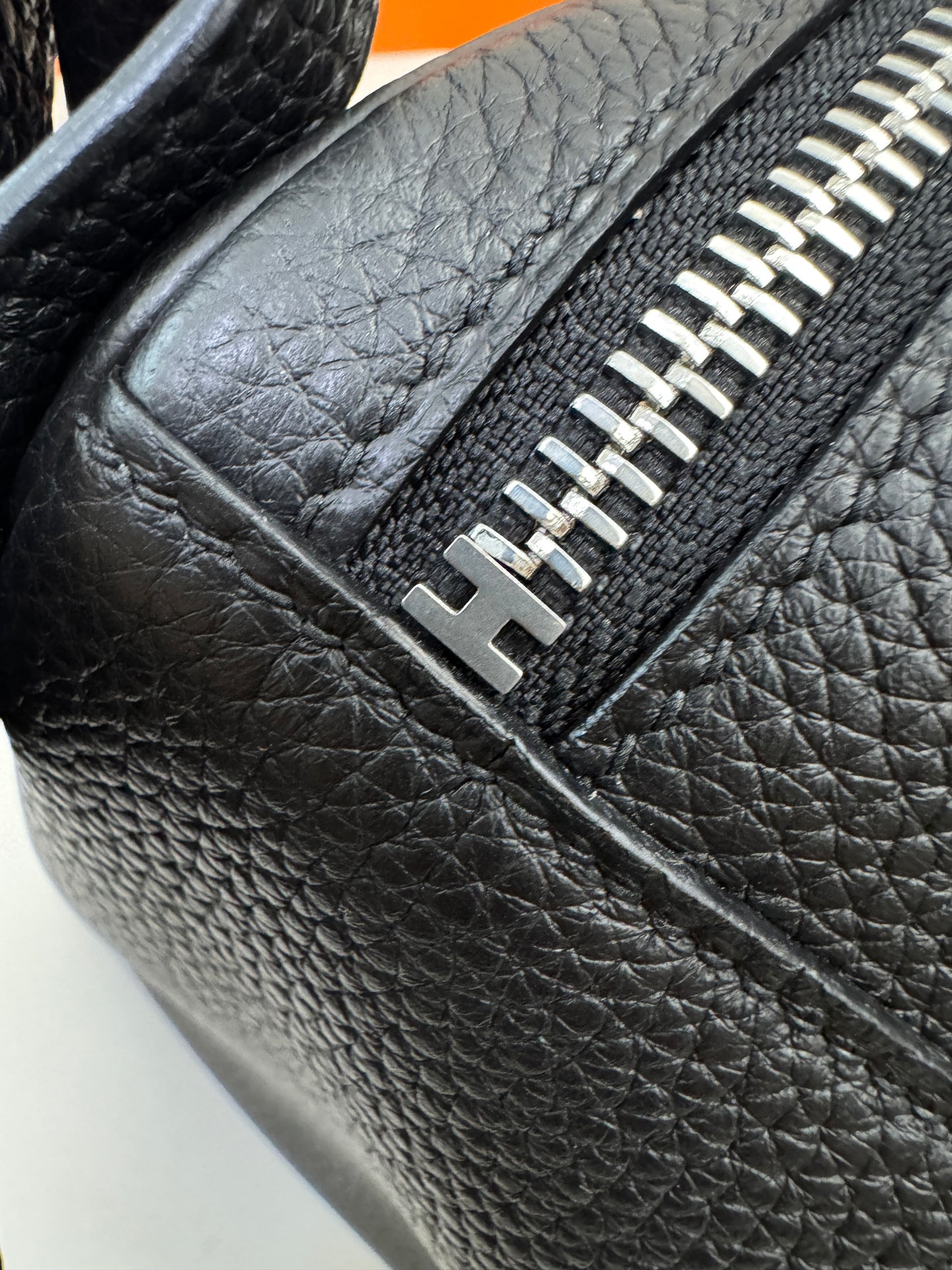 HERMES Lindy30 黑銀 TC Noir PHW