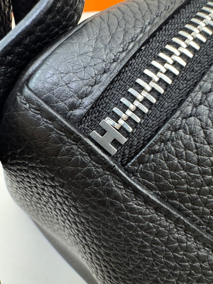 HERMES Lindy30 黑銀 TC Noir PHW