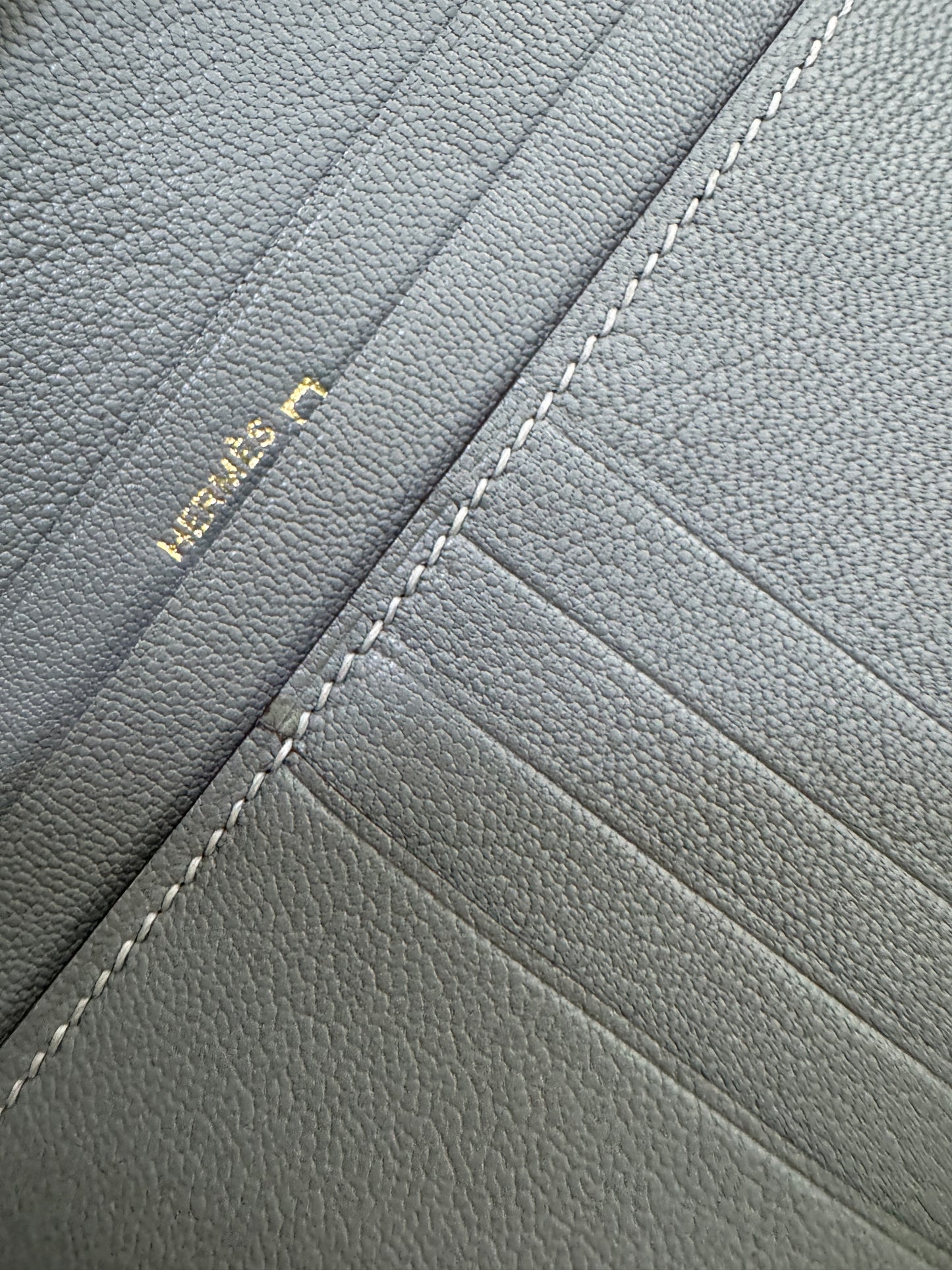 HERMES Bearn Compact Wallet 鱷魚皮珍珠灰金扣 Gris Perle Crocodile GHW