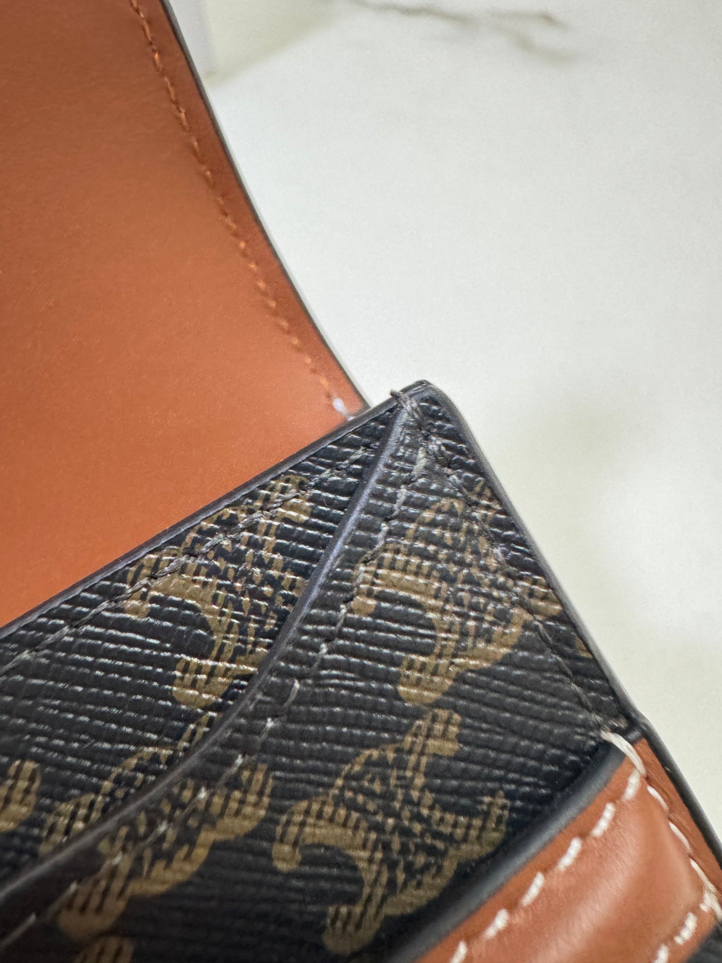CELINE Canvas 老花雙層卡包