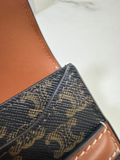 CELINE Canvas 老花雙層卡包
