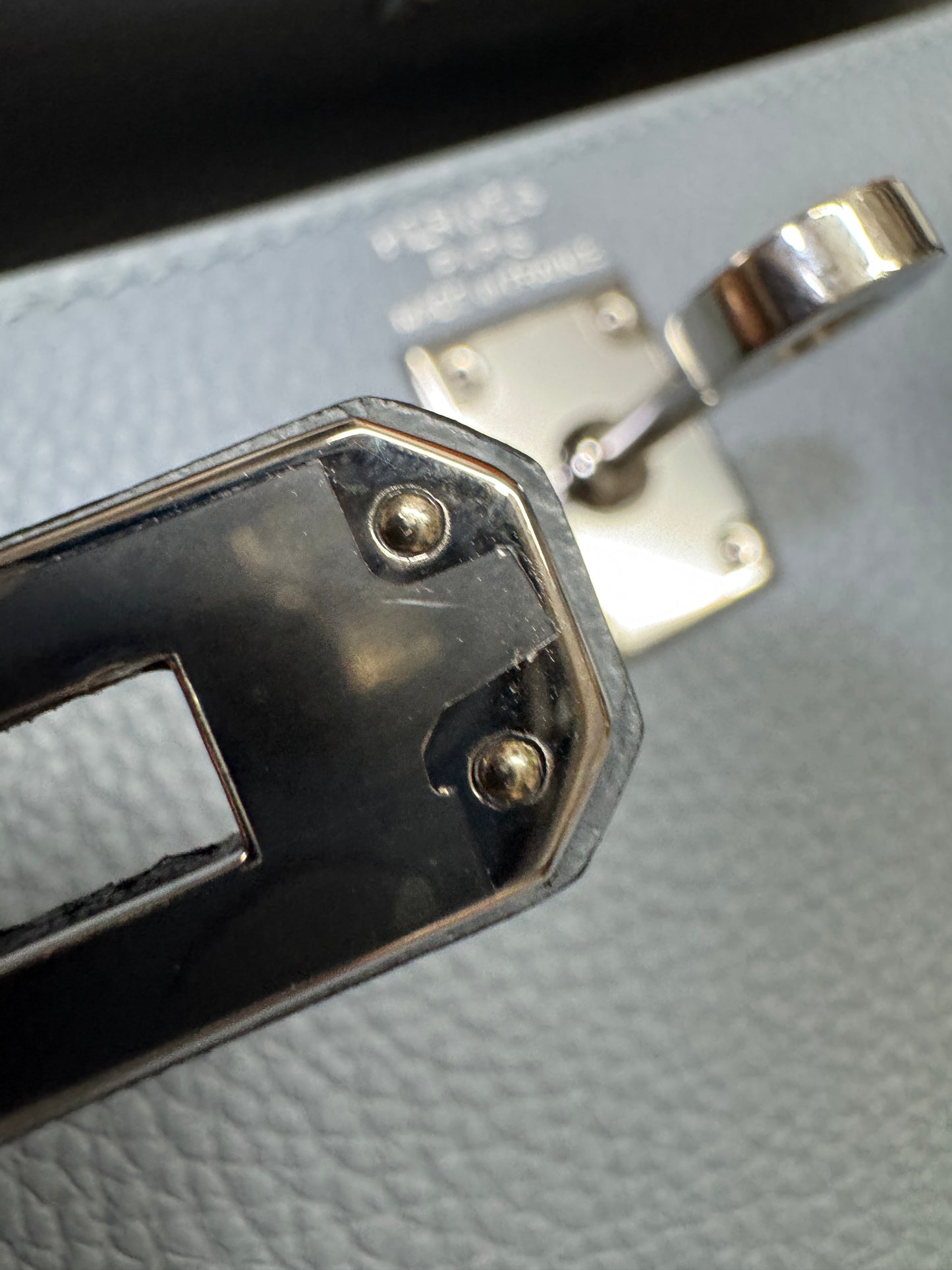 HERMES Kelly 25 亞麻藍 銀扣 內縫 Togo Selier