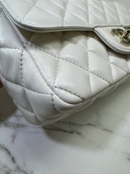 CHANEL 23A水鑽手柄 Mini CF Handle 白色