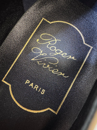 RV Trompette 喇叭跟7cm 漆皮高跟鞋 米灰色