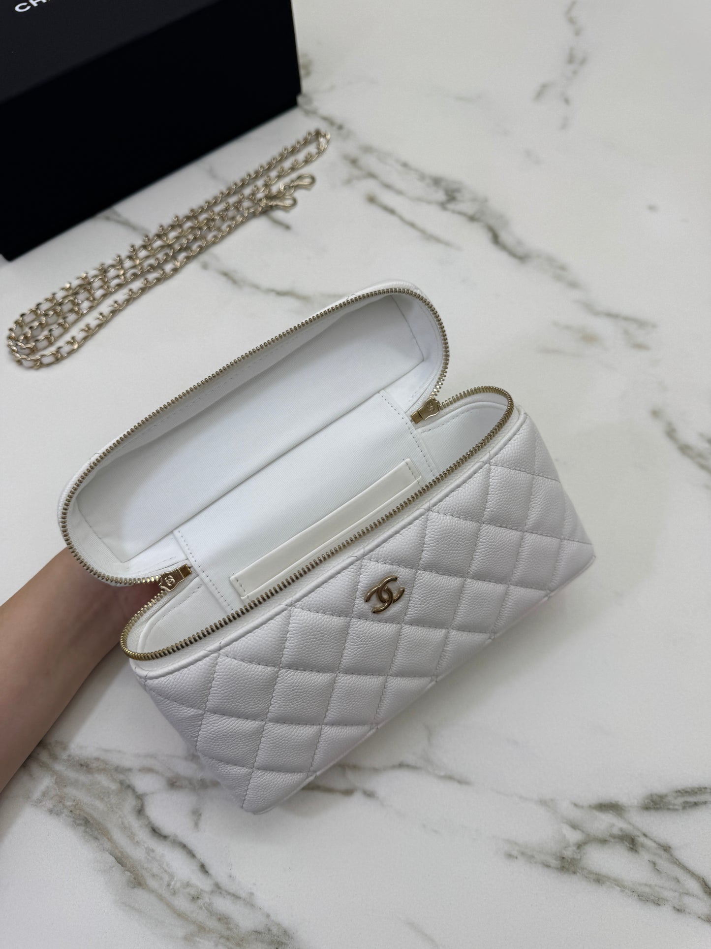 CHANEL 25C LP盒子包 白色 Vanity