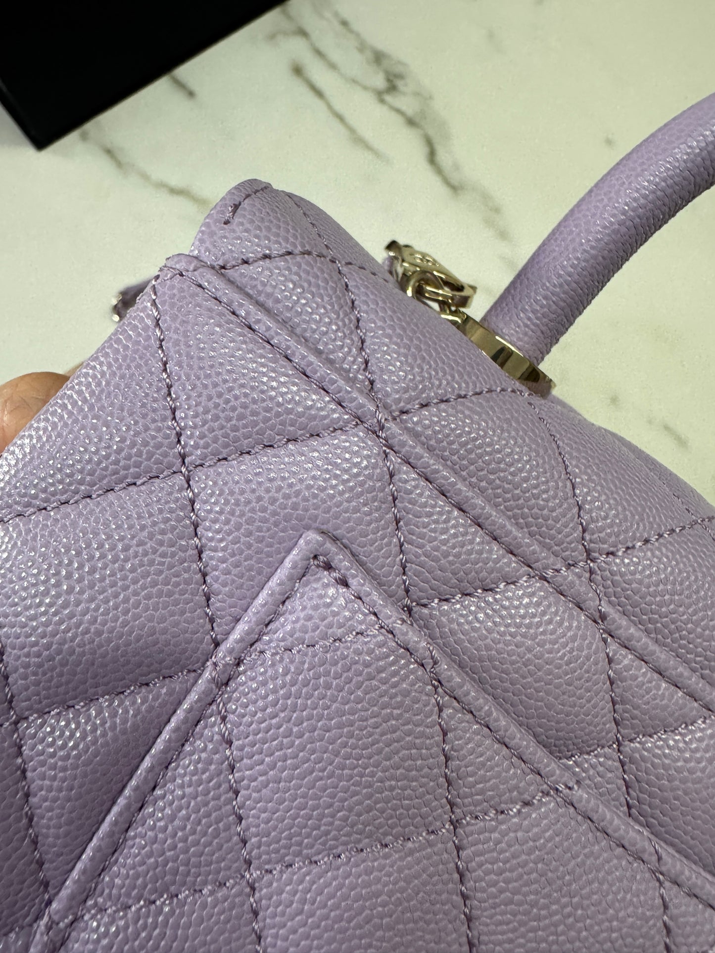 CHANEL Coco Handle 24P紫色 Small